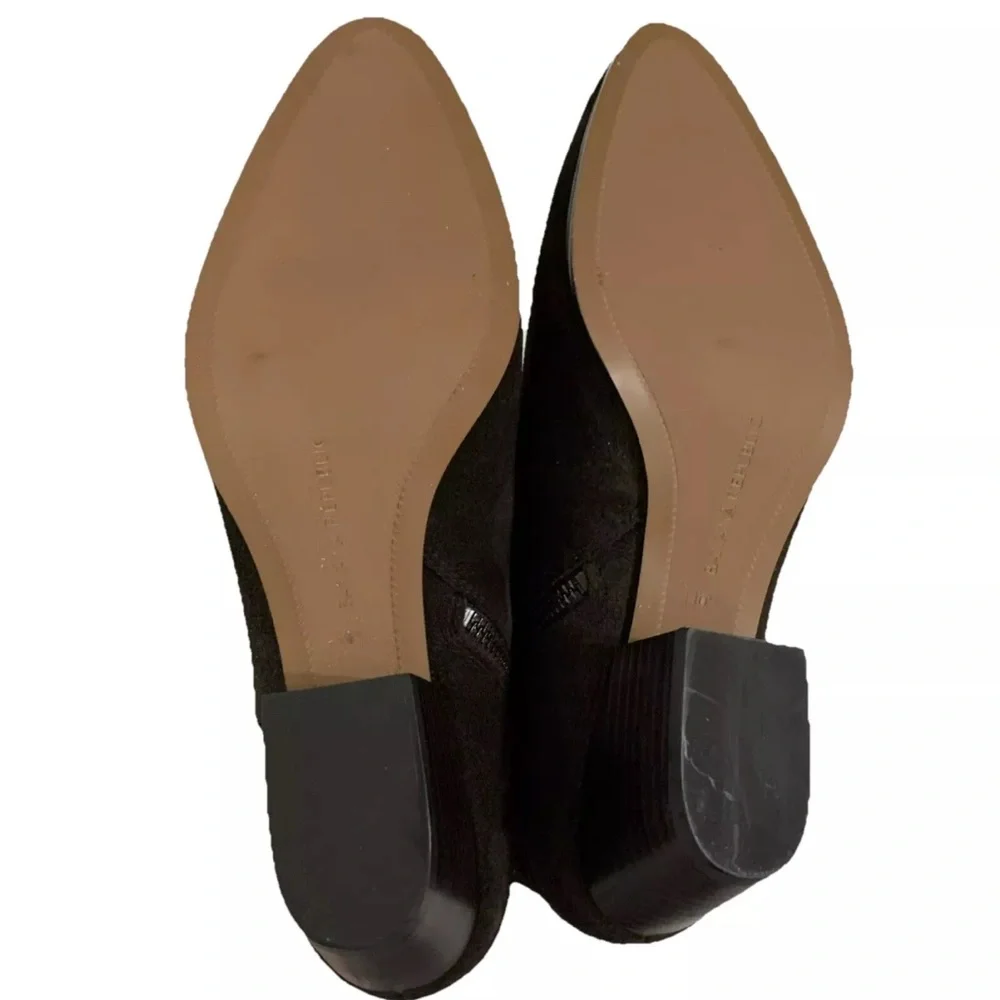 Banana Republic Everyday Ankle Boot Dark Chocolate Size 10.5 New Side Zip Suede
